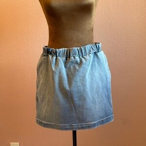 Frame Denim Light Blue Mini Skirt